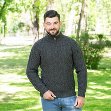Load image into Gallery viewer, Mens Zip Neck Fisherman Sweater