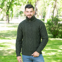 Load image into Gallery viewer, Mens Zip Neck Fisherman Sweater