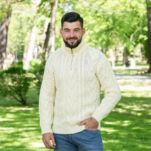 Load image into Gallery viewer, Mens Zip Neck Fisherman Sweater