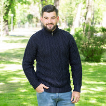 Load image into Gallery viewer, Mens Zip Neck Fisherman Sweater