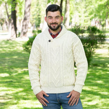 Load image into Gallery viewer, Mens Shawl Collar Single Button Sweater