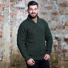 Load image into Gallery viewer, Mens Shawl Collar Single Button Sweater