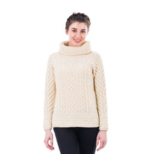 Load image into Gallery viewer, Fisherman Wool Funnel Neck Sweater
