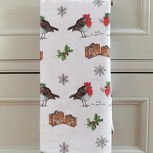 Load image into Gallery viewer, Home for Christmas Cotton Tea Towel