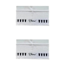 Load image into Gallery viewer, Polidri Tea Towel - White/Black Stout Jacquard