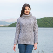 Load image into Gallery viewer, Fisherman Wool Funnel Neck Sweater