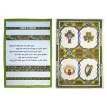 Load image into Gallery viewer, Irish Blessing &amp; Emblems of Ireland Tea Towel Set of 2