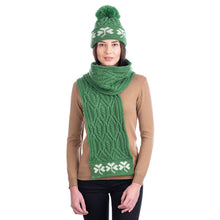 Load image into Gallery viewer, Tree of Life Aran Wool Scarf