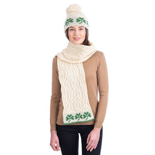 Load image into Gallery viewer, Tree of Life Aran Wool Scarf