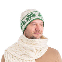 Load image into Gallery viewer, Cable Knit Shamrock Merino Wool Hat