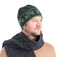 Load image into Gallery viewer, Cable Knit Shamrock Merino Wool Hat