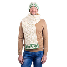 Load image into Gallery viewer, Three Shamrock Merino Wool Scarf