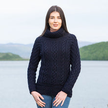 Load image into Gallery viewer, Fisherman Wool Funnel Neck Sweater