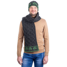 Load image into Gallery viewer, Three Shamrock Merino Wool Scarf