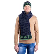 Load image into Gallery viewer, Three Shamrock Merino Wool Scarf