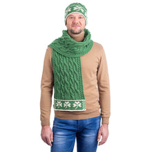 Load image into Gallery viewer, Three Shamrock Merino Wool Scarf