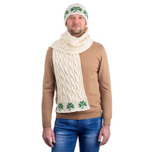 Load image into Gallery viewer, Cable Knit Shamrock Scarf