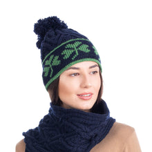 Load image into Gallery viewer, Shamrock Aran Wool Hat