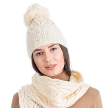 Load image into Gallery viewer, Aran Wool Bobble Hat