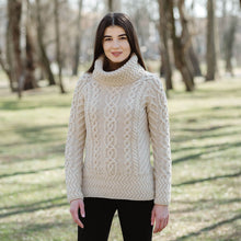 Load image into Gallery viewer, Fisherman Wool Funnel Neck Sweater