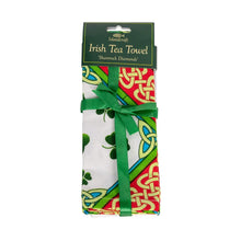 Load image into Gallery viewer, Shamrock Diamonds Irish Tea Towel