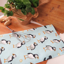 Load image into Gallery viewer, Puffins Cotton Tea Towel