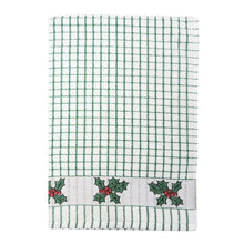 Load image into Gallery viewer, Packs of Poli-Dri Holly &amp; Mistletoe Cotton Tea Towel