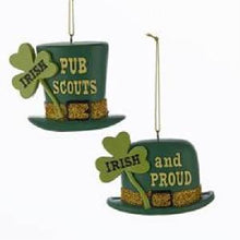 Load image into Gallery viewer, Irish Hat Ornaments 2 Pc
