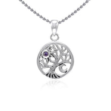Load image into Gallery viewer, Amethyst Celtic Tree of Life Pendant