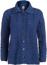 Load image into Gallery viewer, Atlantic Blue Knitwear Honeycomb Ladies Wool Cardigan