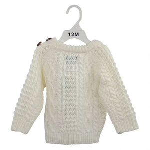 Aran Button Crew