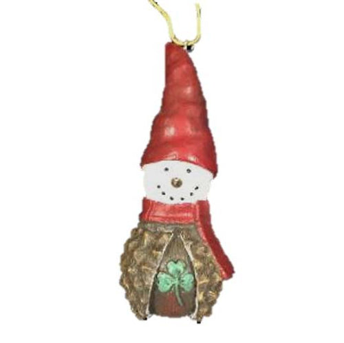 Acornament Snowman With Shamrock Ornament