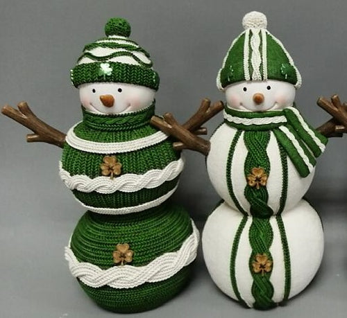 Snowmen Decked Out In Aran - 2 Pcs