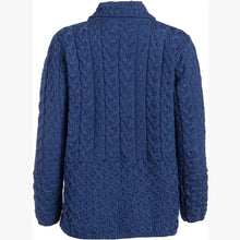 Load image into Gallery viewer, Blue Boyne Valley Knitwear Honeycomb Ladies Wool Cardigan
