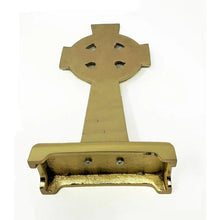 Load image into Gallery viewer, Celtic Knotwork Brass Standing Cross Decor