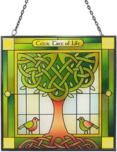 Load image into Gallery viewer, Tree of Life Stained Glass Window Hang