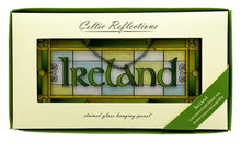 Load image into Gallery viewer, Ireland Shamrock Stained Glass Window Hang