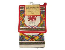 Load image into Gallery viewer, Welsh Tea Towel &amp; Dragon Pot Holder