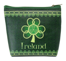 Load image into Gallery viewer, Shamrock Spiral Zip Coin Purse 12cm