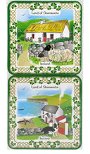 Load image into Gallery viewer, Set of 4 Land of Shamrocks Coasters