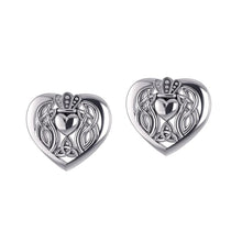 Load image into Gallery viewer, Celtic Claddagh Heart Post Earrings