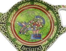 Load image into Gallery viewer, Ceramic Celtic Peacock Teabag Holder