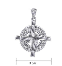 Load image into Gallery viewer, Sterling Silver Saint Brigid's Cross Pendant
