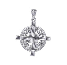 Load image into Gallery viewer, Sterling Silver Saint Brigid's Cross Pendant