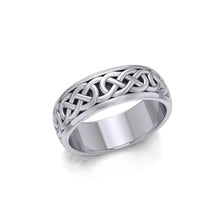 Load image into Gallery viewer, Engraved Celtic Knot Band Ring-Sterling Silver
