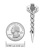 Load image into Gallery viewer, Antique Sterling Silver Thistle Brooch