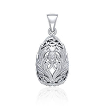 Load image into Gallery viewer, Teardrop Shape Scottish Thistle with Celtic knotwork