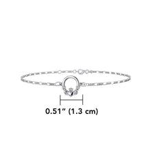 Load image into Gallery viewer, Sterling Silver Irish Claddagh Anklet