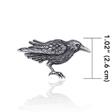 Load image into Gallery viewer, Mythical Celtic Raven Pendant- Silver