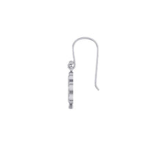 Load image into Gallery viewer, Silver &amp; Enamel Triquetra Shamrock Earrings